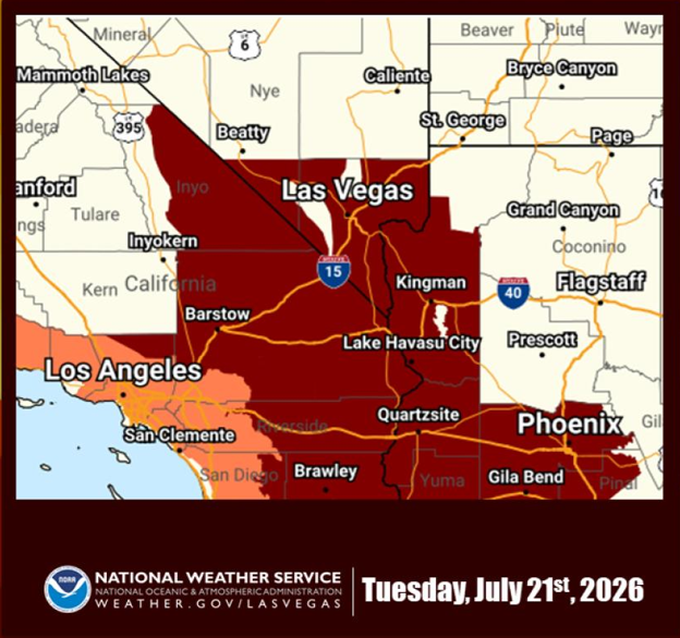 National Weather Service - Tuesday July 21, 2026 National Weather Service - Tuesday July 21, 2026